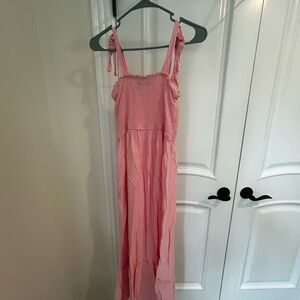 Pink Sleeveless Maxi Dress